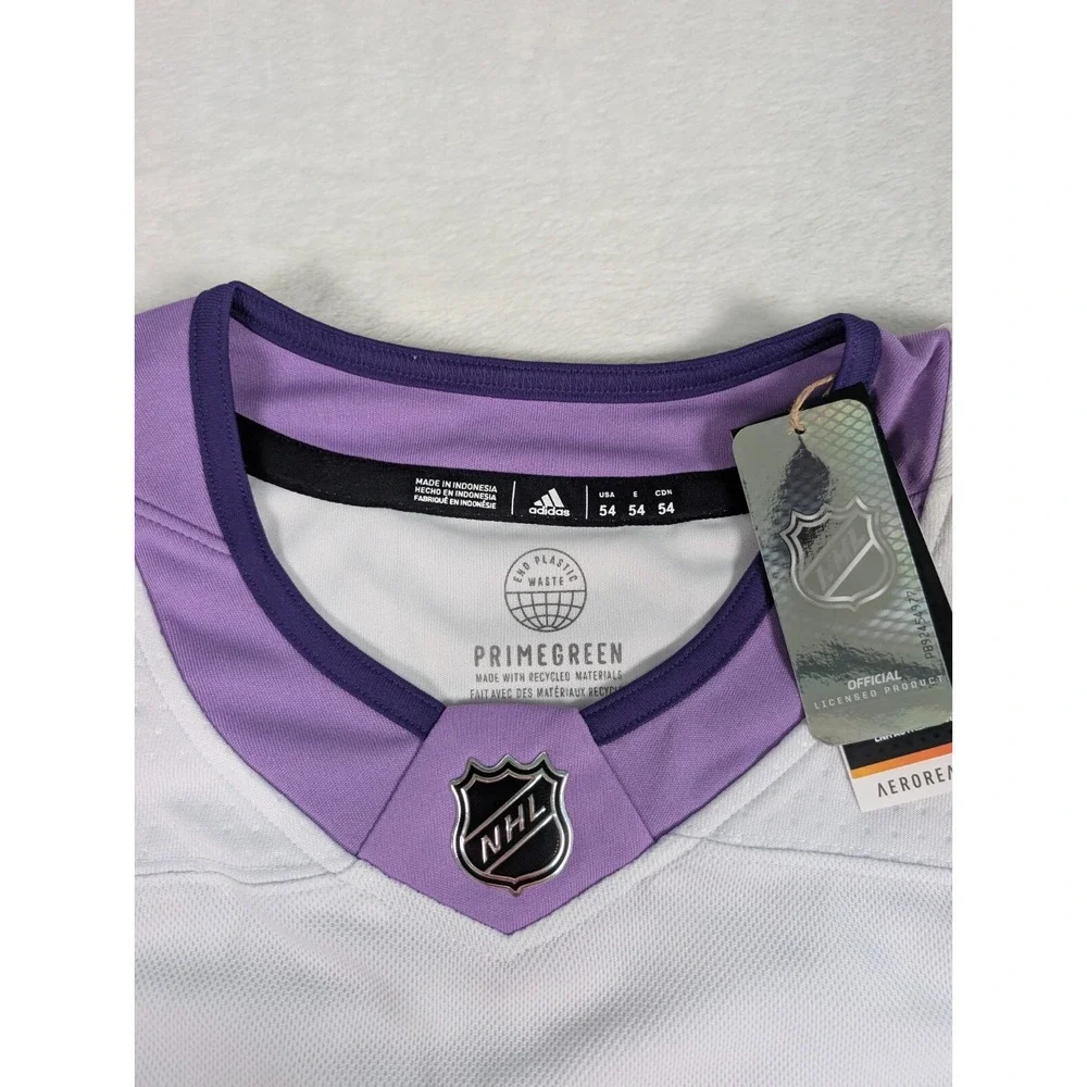 Toronto Maple Leafs Hockey‎ Fights Cancer Adidas Jersey sz 54 White Purple NWT